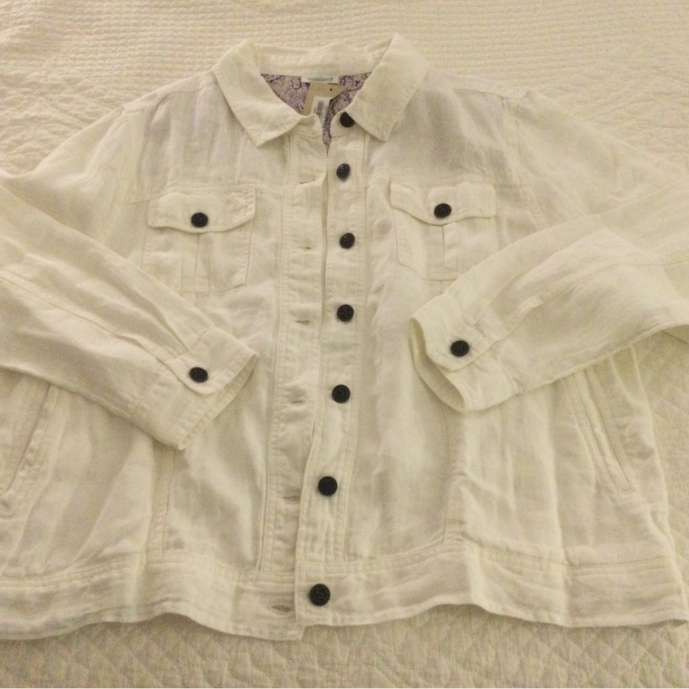 Sundance White 100% Linen Jacket